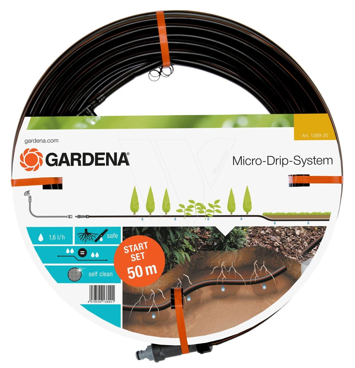 Gardena Druppelbuis 13,7mm 50m.start Set 3 Gardena Druppelbuis 13,7mm 50m.start Set